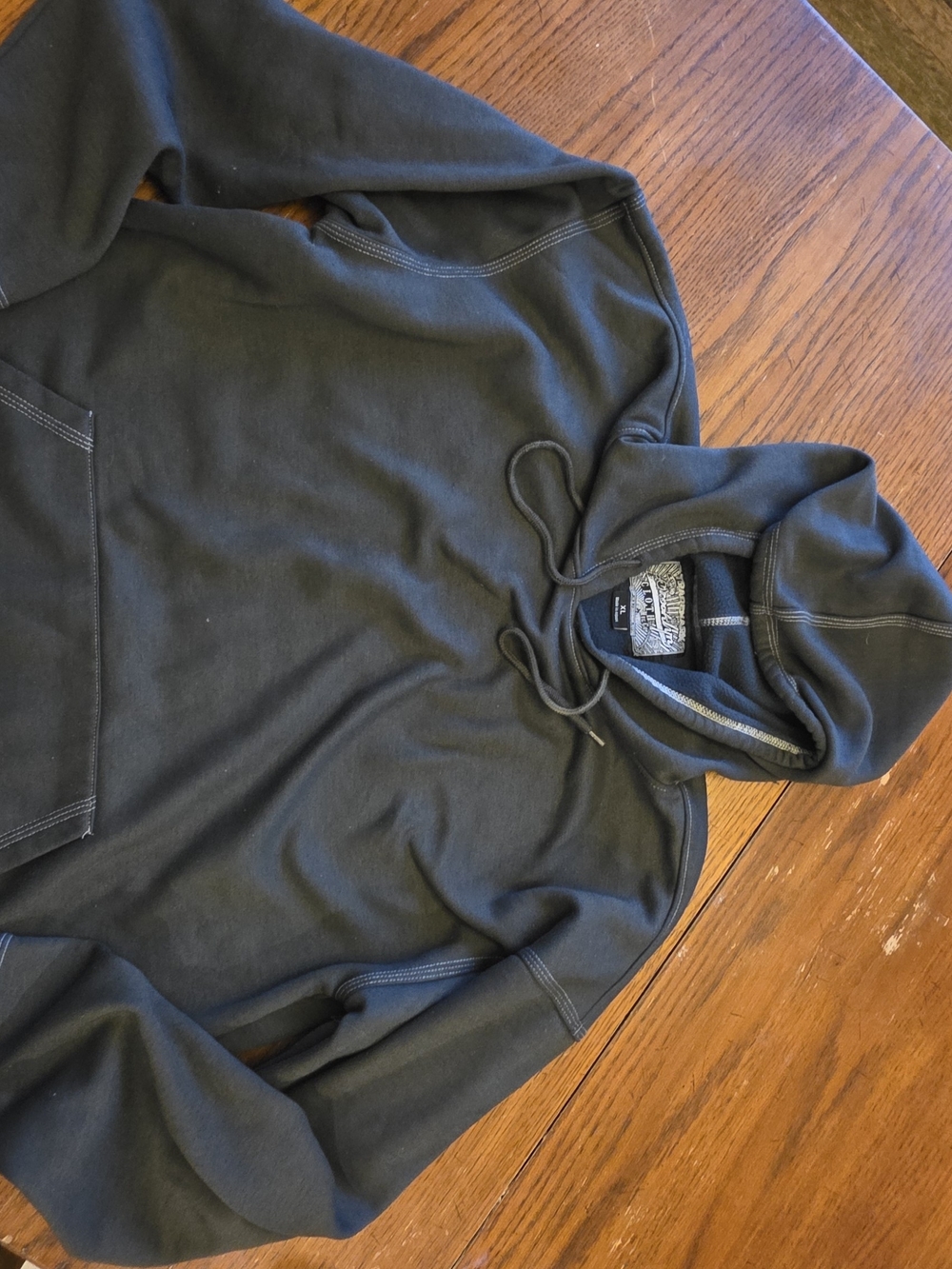 Brooklyn Cloth Men's Black Hooded Pullover Sweatshirt